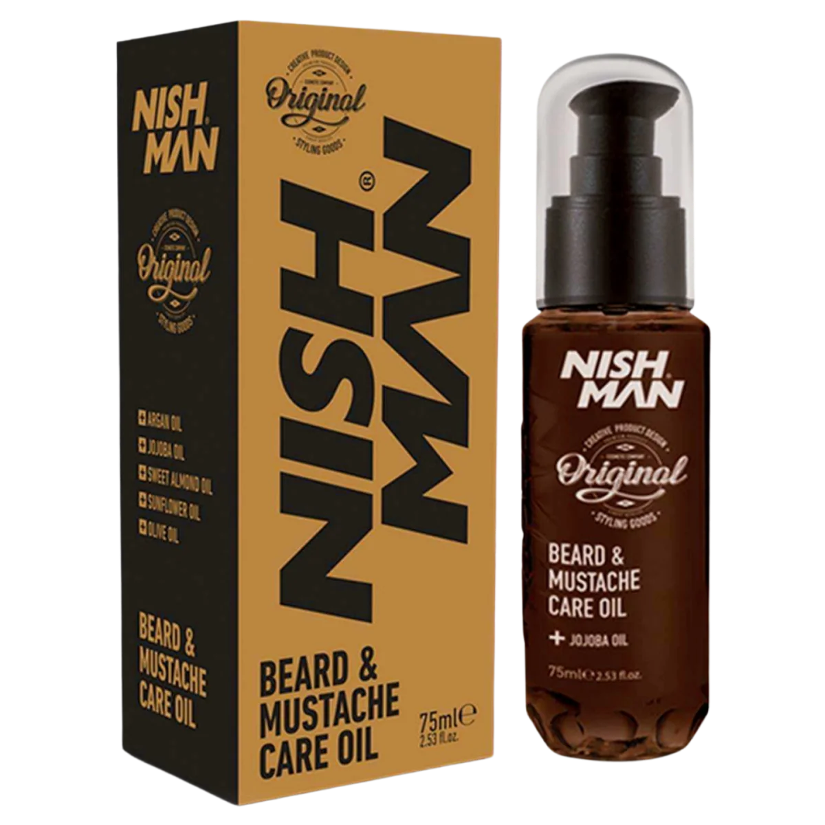 Nish Man Baard- en Snorverzorgingsolie 75ml