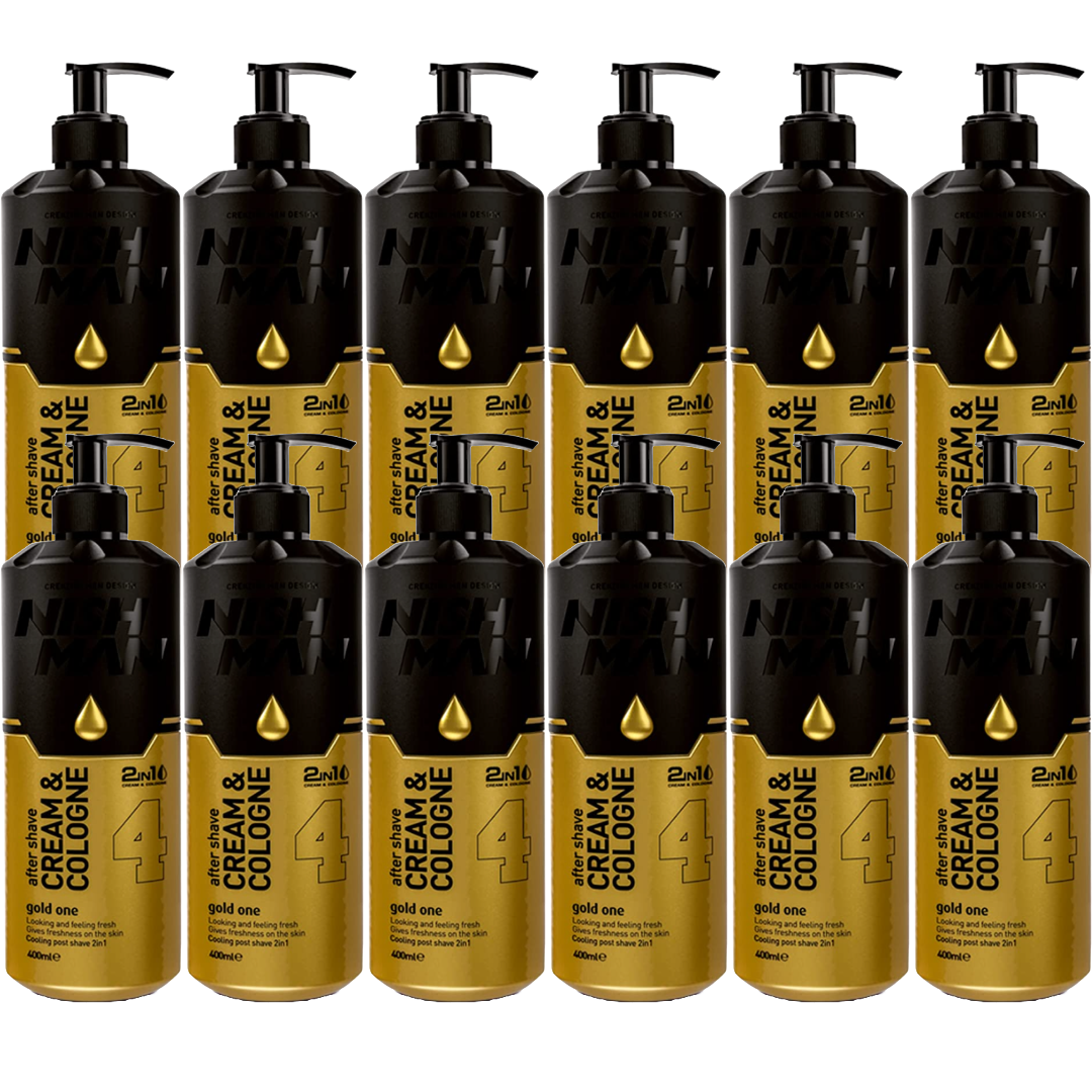 Nish Man CREAM Cologne After Shave Gold One 4 - 12 STÜCK