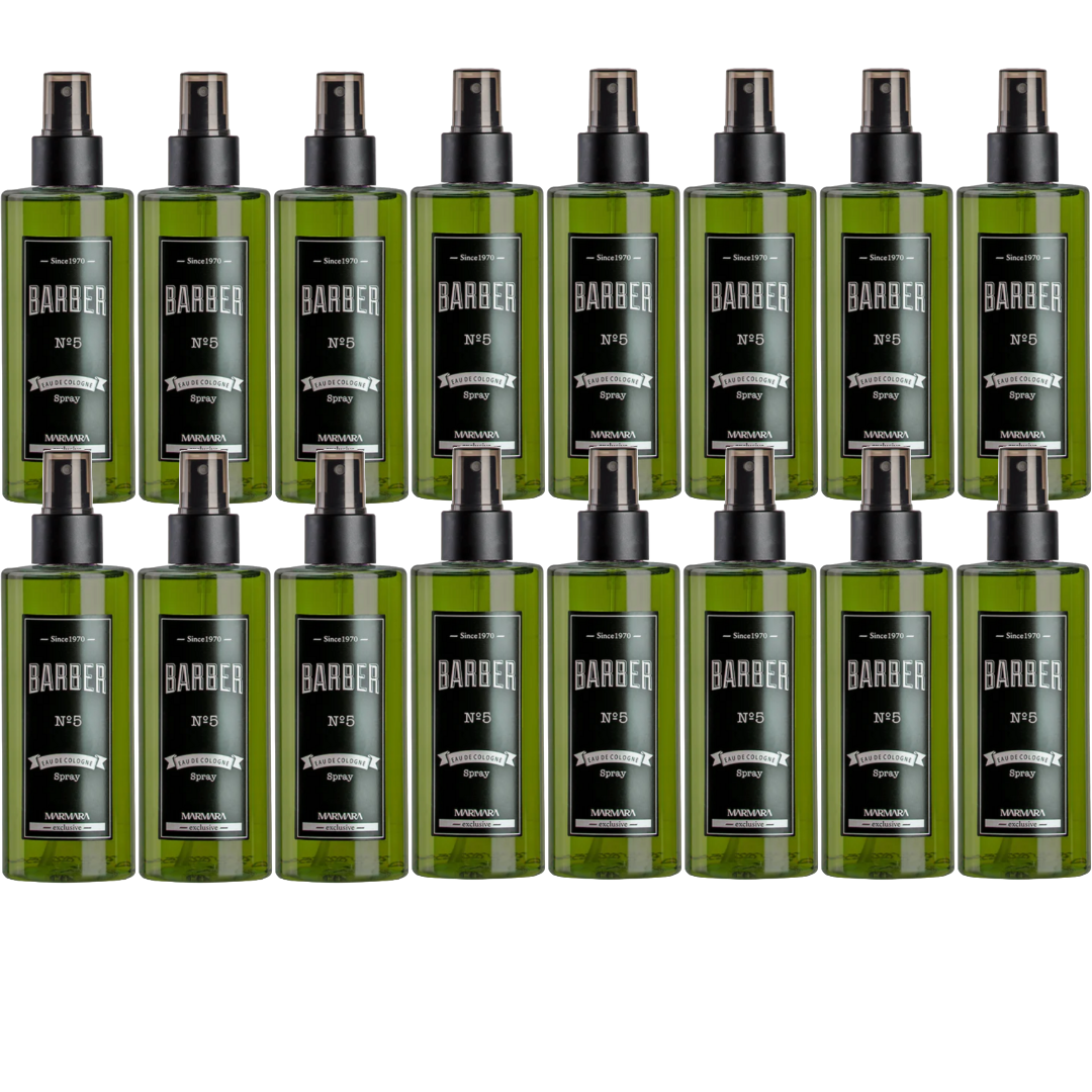 MARMARA BARBER Cologne NO5. Green 250ml Spray Bottle - BOX 16 PIECES