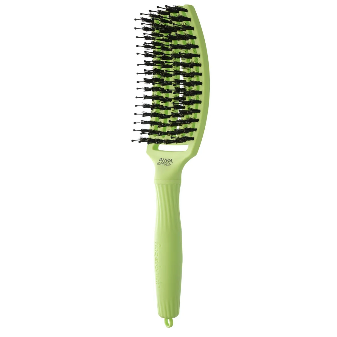 Olivia Garden Fingerbürste GRÜNE PISTAZIE - Mittel