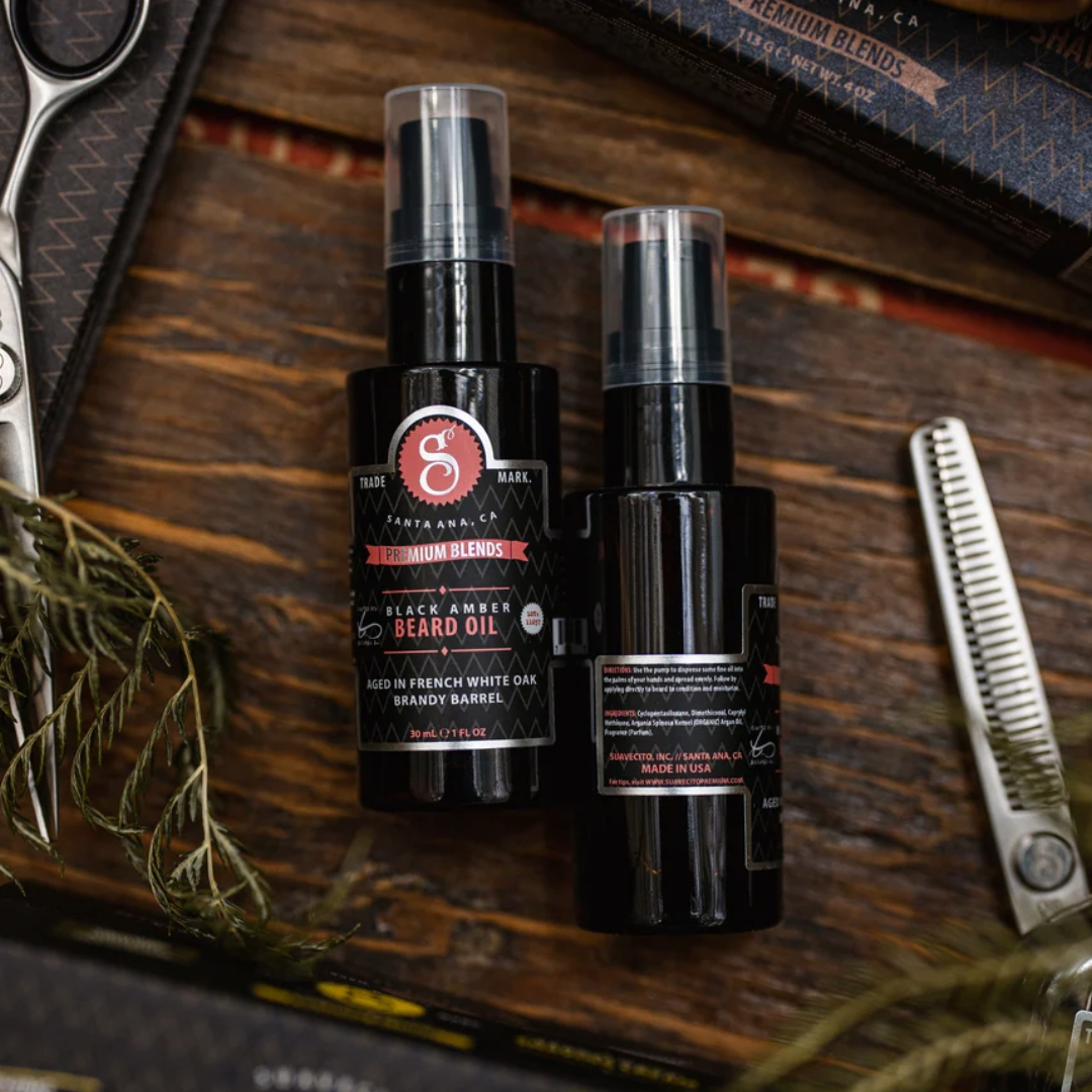 Suavecito Premium Blends Bartöl Schwarzer Bernstein 30ml