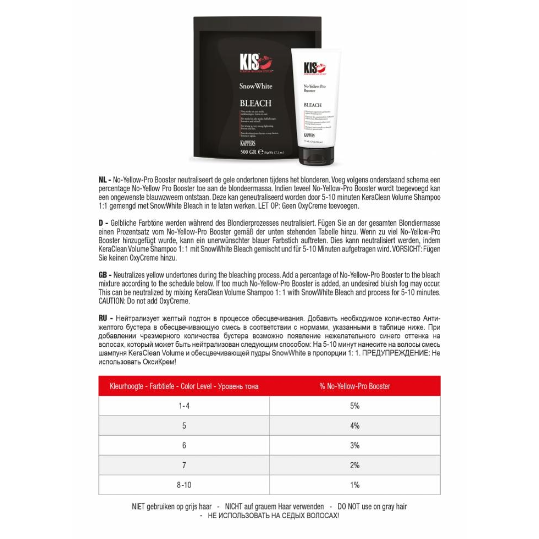 KIS No-Yellow-Pro Booster 75ml - 4 STÜCK