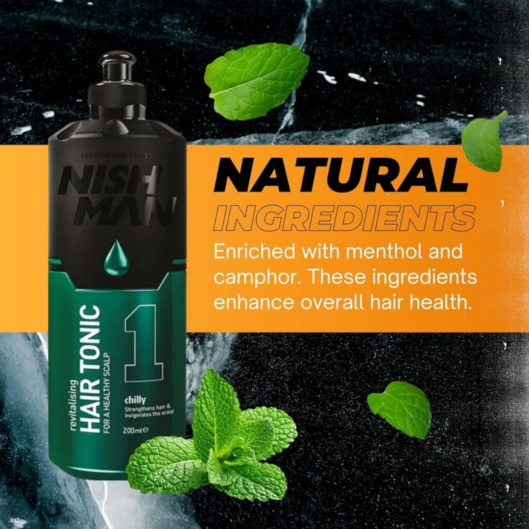 Nish Man Haartonikum 1 Chilly 400 ml – 12 Stück