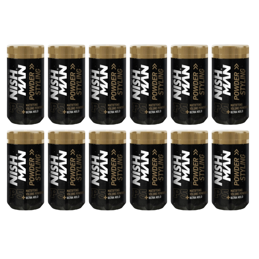 Nish Man Styling Powder 20gr P5 Ultra Hold - 12 Pack
