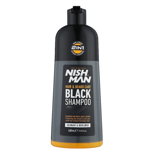 Nish Man Hair & Beard Care Black Shampoo 400ml