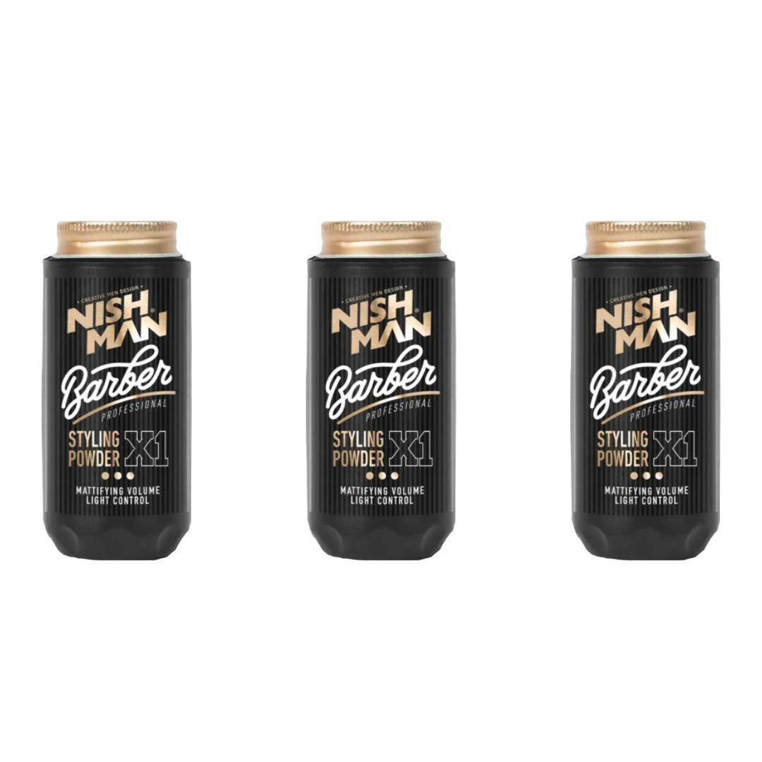 Nish Man Barber Styling Powder X1 – 30g – Lichtcontrole 3-pack