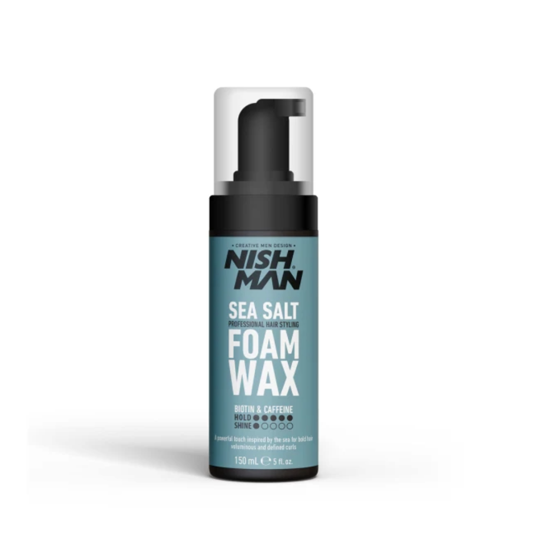 Nish Man Sea Salt Foam Wax 150ml - 12 stuks