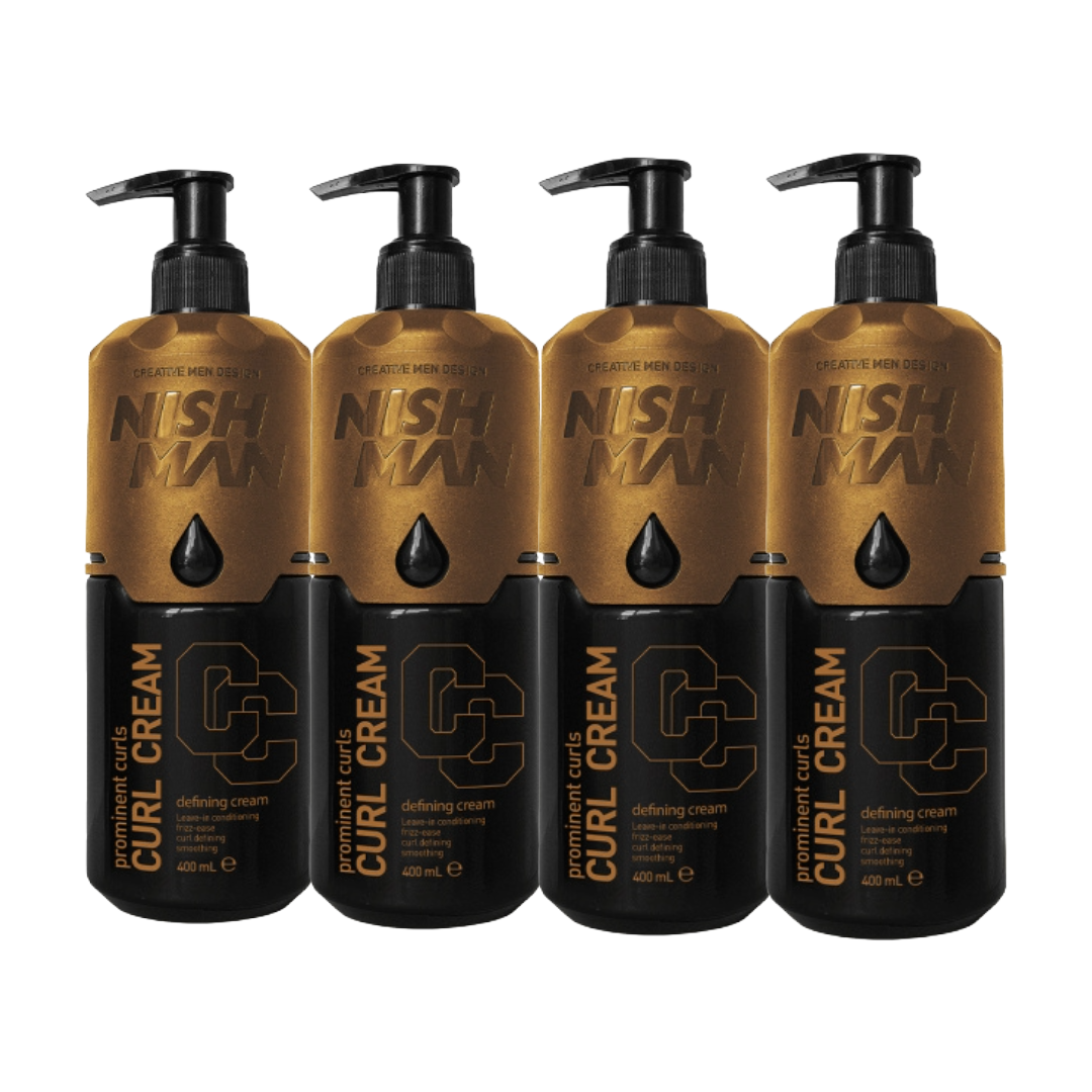 Nish Man Krulcrème 400ml - XL 4 Pack