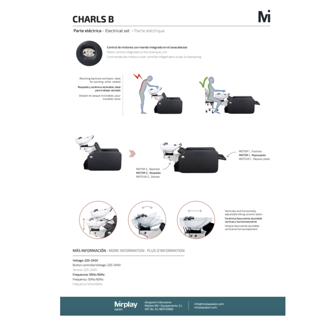Mirplay Waschtisch Charls - Schwarzes Waschbecken