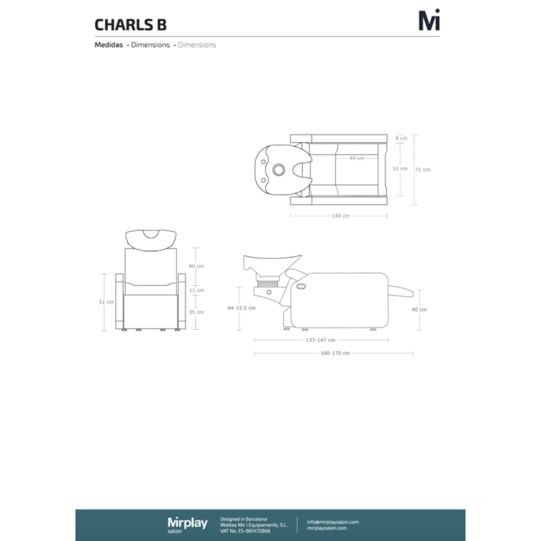 Mirplay Waschtisch Charls - Schwarzes Waschbecken