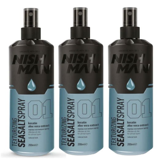 Nish Man Seasalt Spray 200ml 3-Pack
