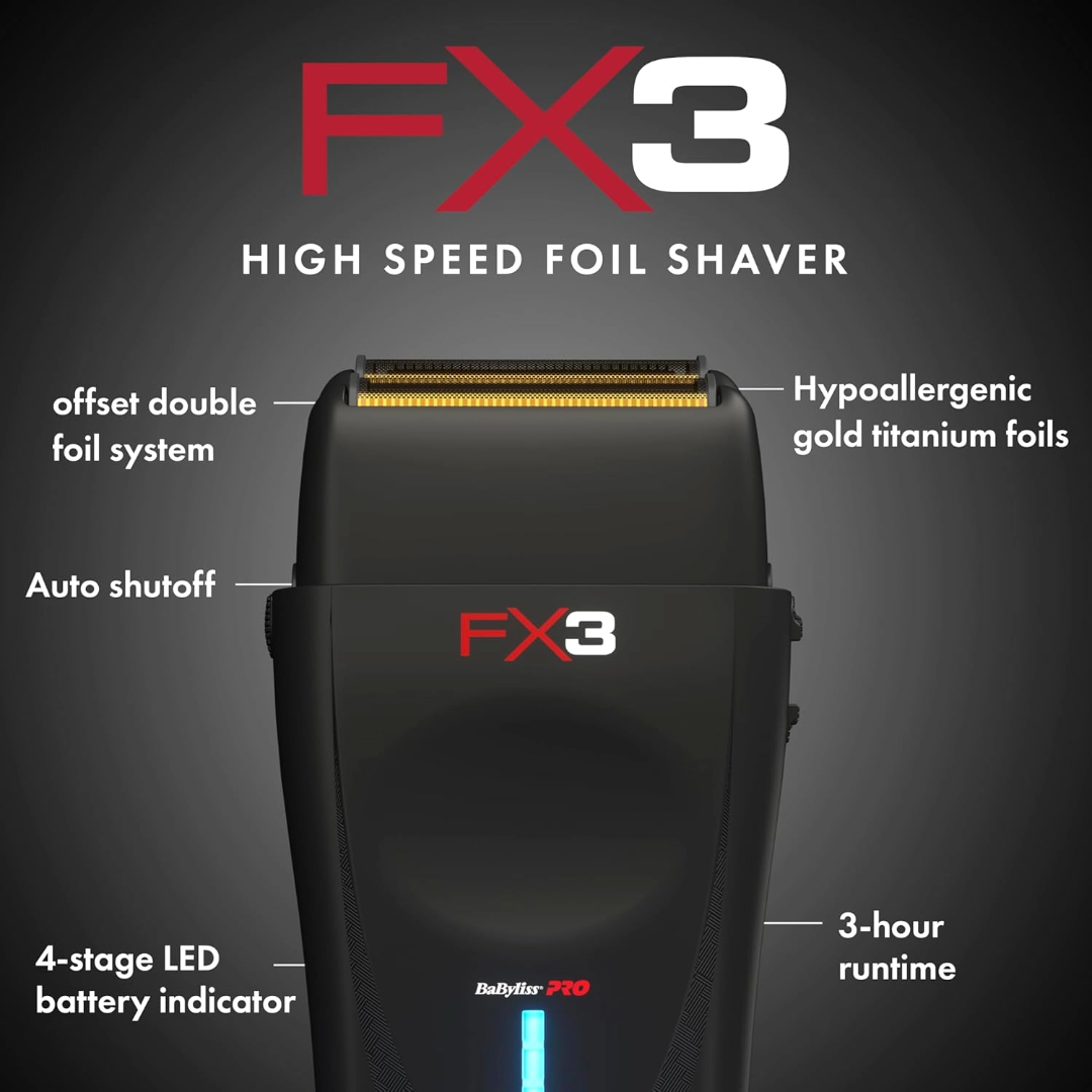 Babyliss Pro FX3 Black Foil Shaver