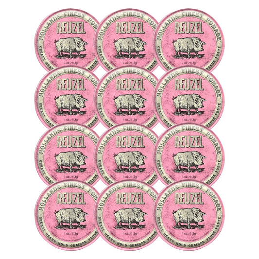 Reuzel Pomade Pink Heavy Hold 113 grams - 12 PIECES