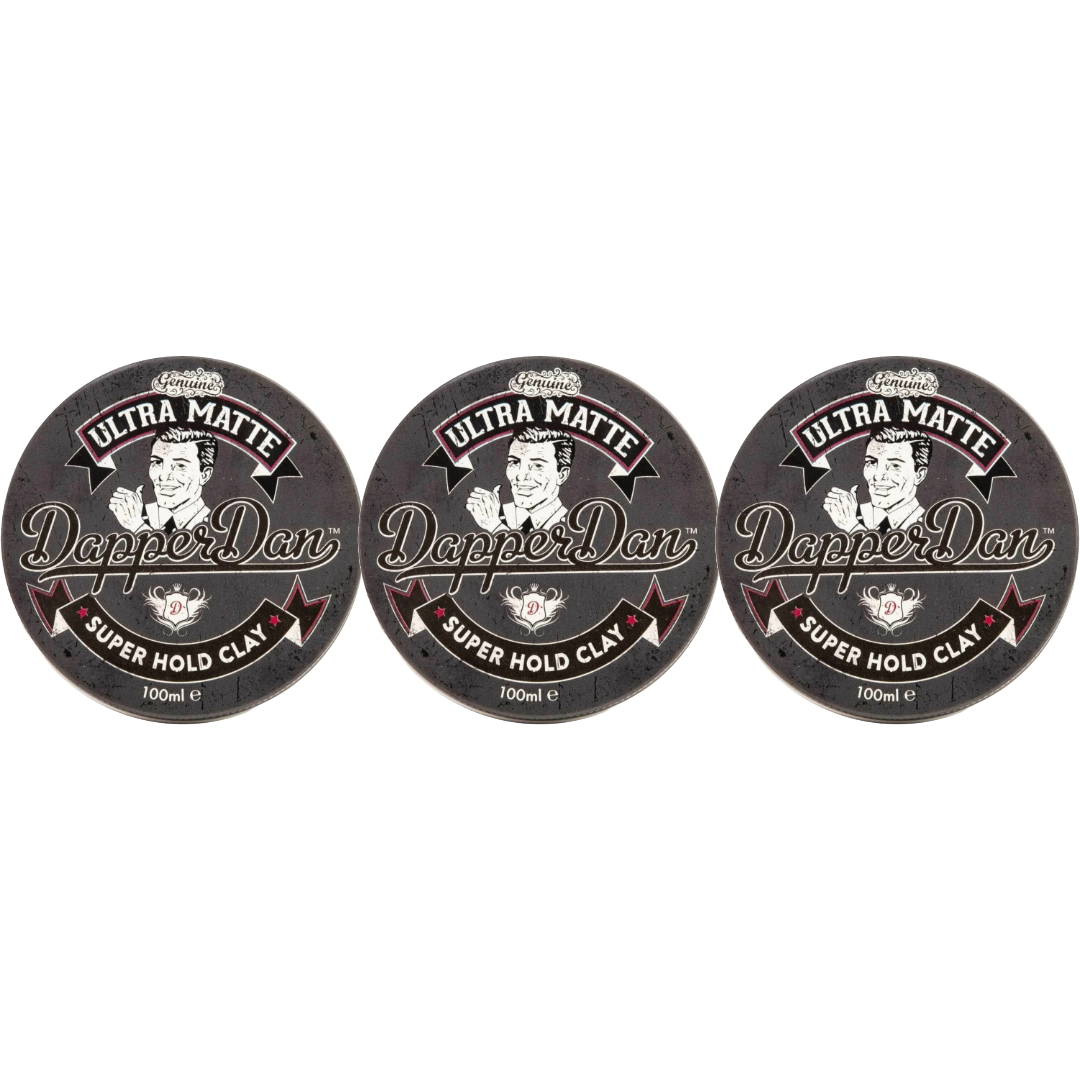 Dapper Dan Ultra Matte Super Hold Clay 100ml - 3 PIECES