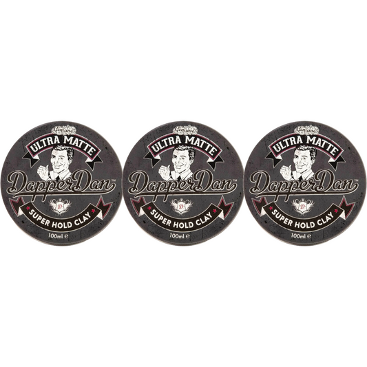 Dapper Dan Ultra Matte Super Hold Clay 100ml - 3 PIECES