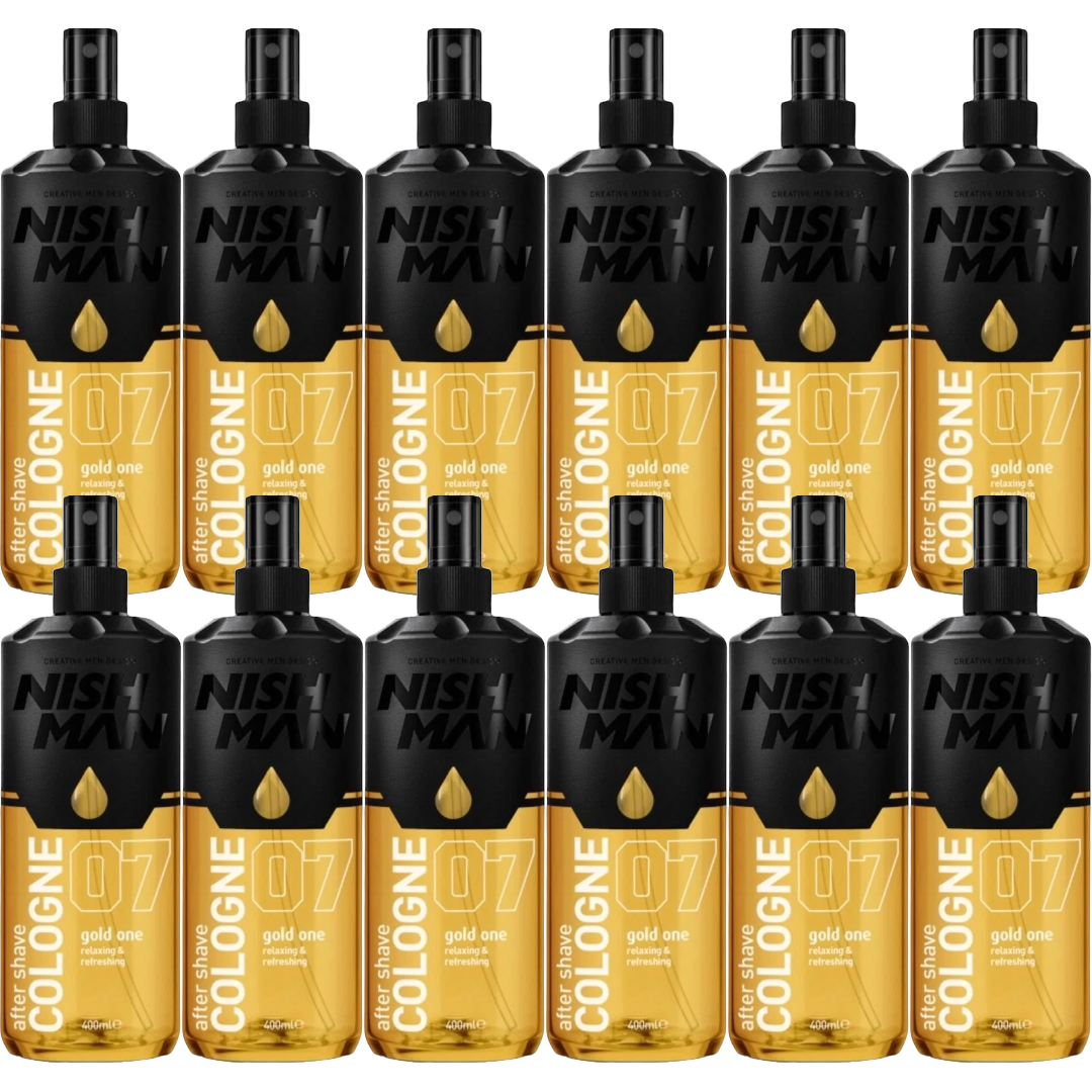Nish Man After Shave Cologne Gold One 400ml - 12 STUKS
