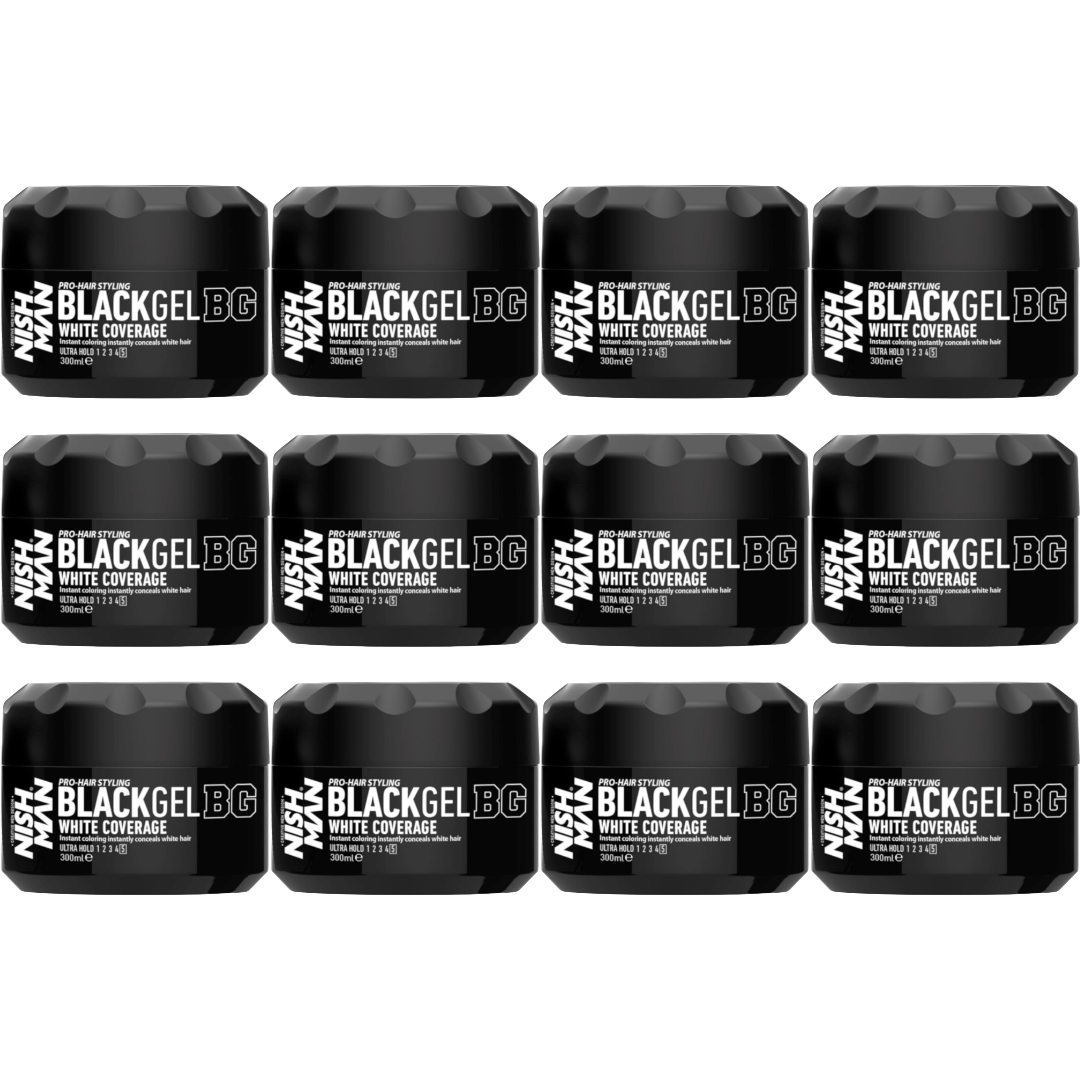 Nish Man Black Gel 300ml - 12 STÜCK