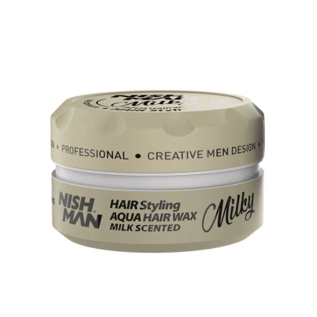 Nish Man MILKY Aqua Hair Wax 150ml - 12 PCS