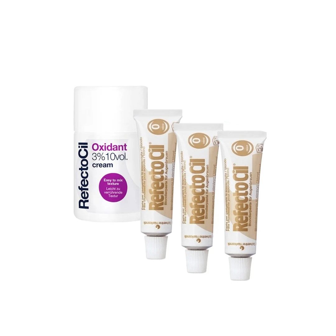 Refectocil Wimpernfarbe Nr. 0 - Blond 3er Pack + 3% Oxi Cream