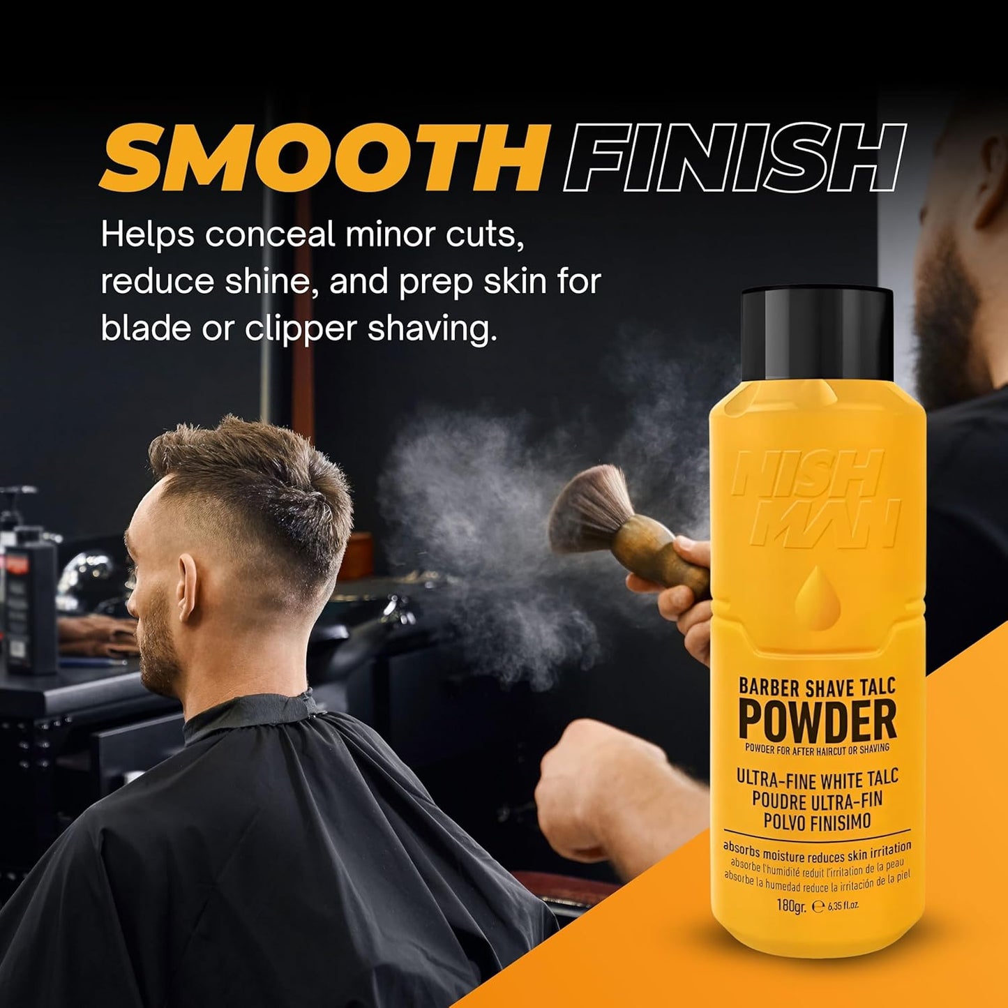 Nish Man Barber Shave Talkumpuder 180g