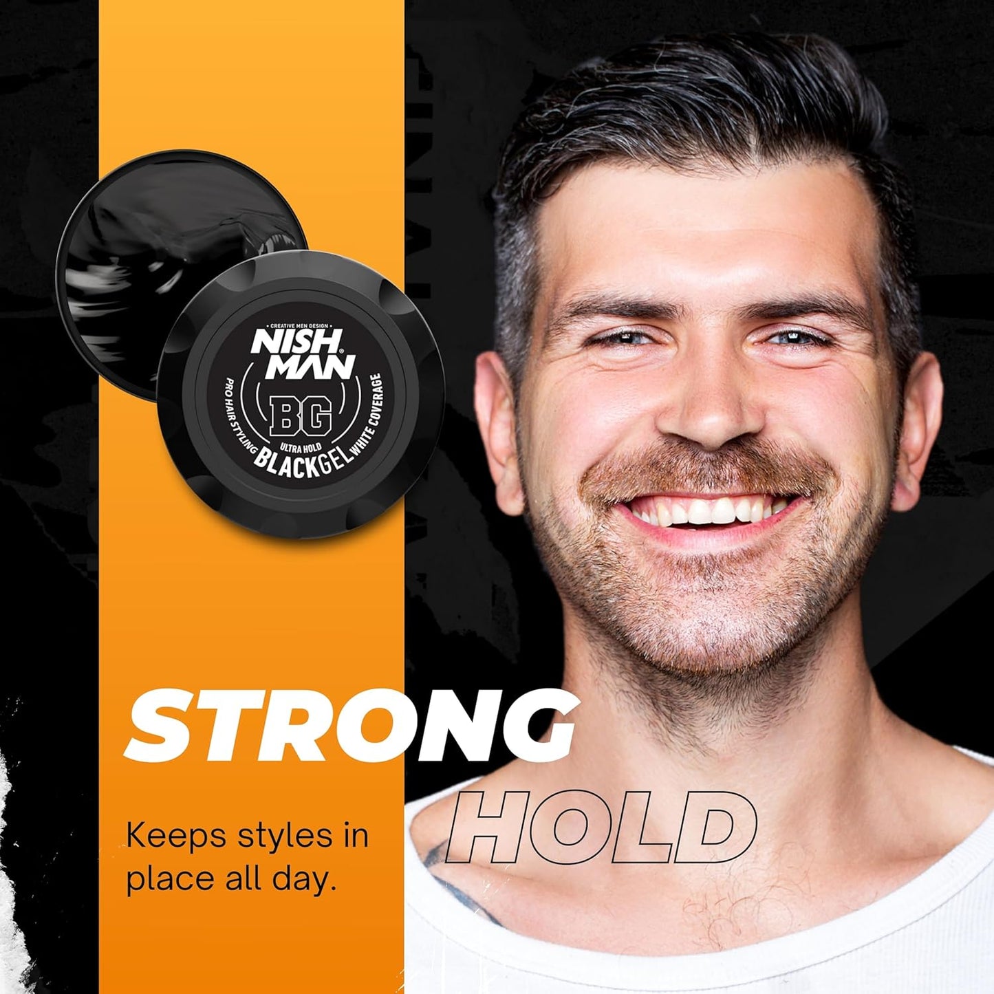 Nish Man Black Gel 300ml - 12 STÜCK