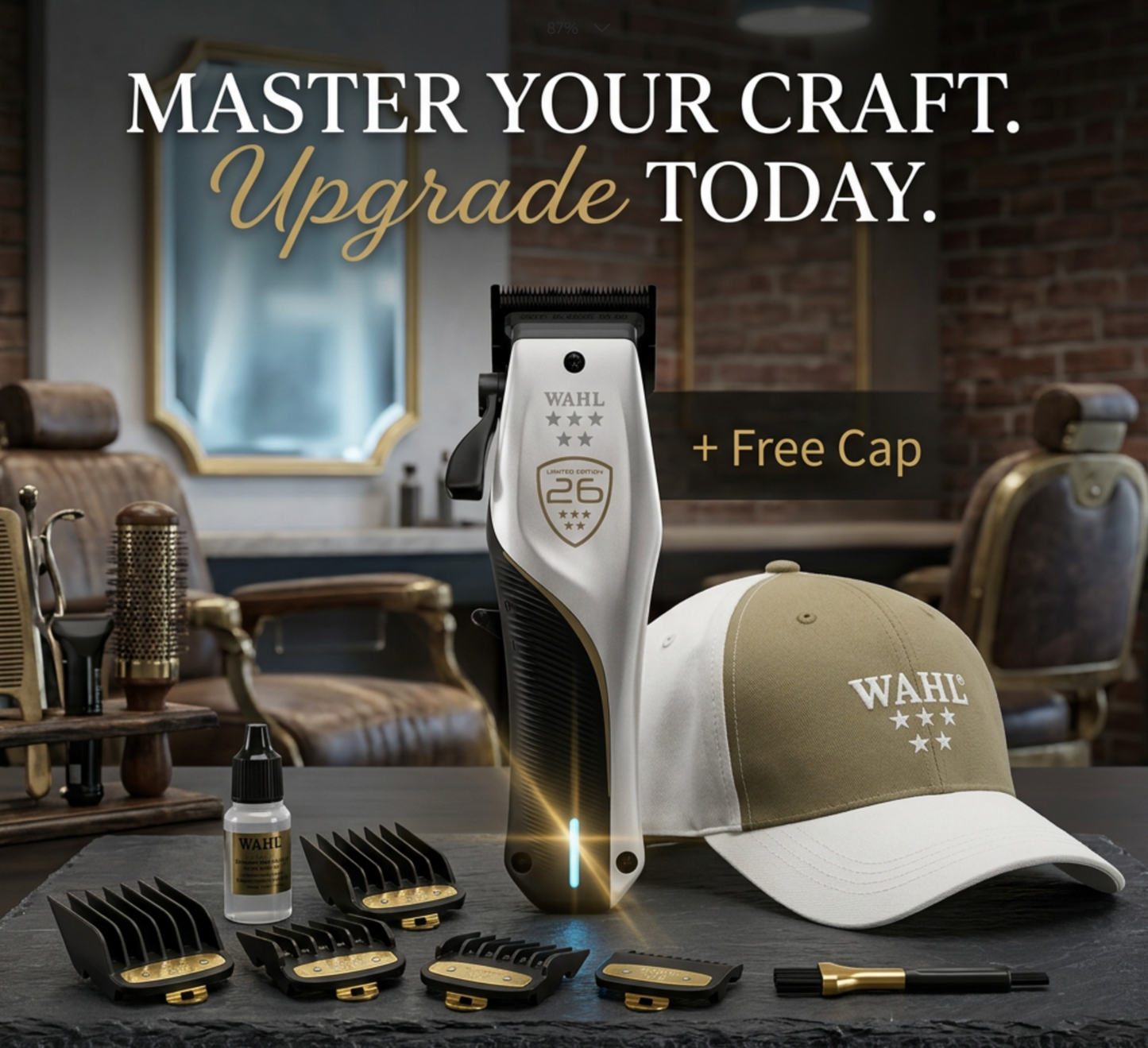WAHL VAPOR CORDLESS CHAMPIONSHIP EDITION + FREE CAP
