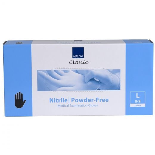 Abena Gloves Nitrile Black Powder Free