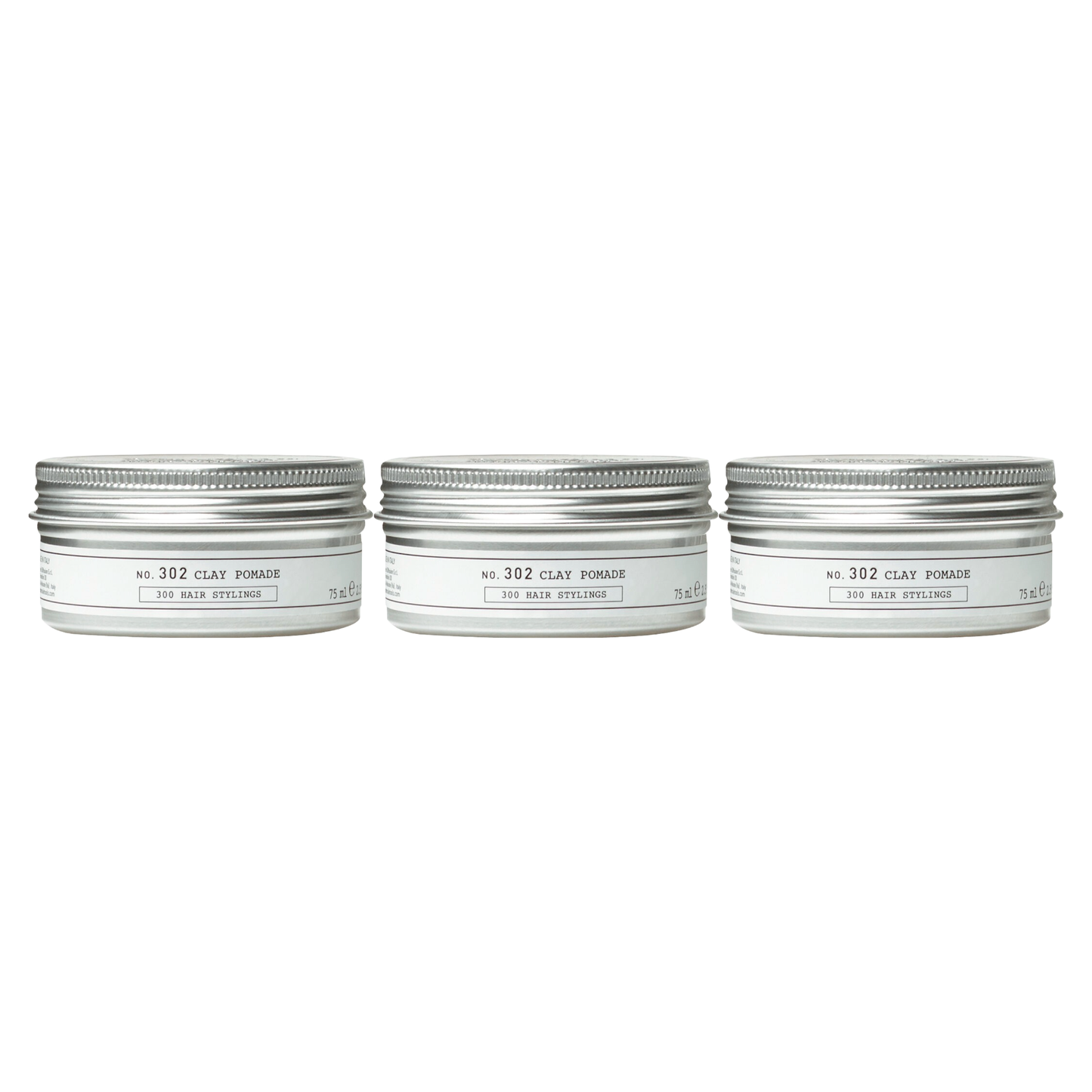 DEPOT Nr. 302 Clay Pomade 75 ml - 3er Pack