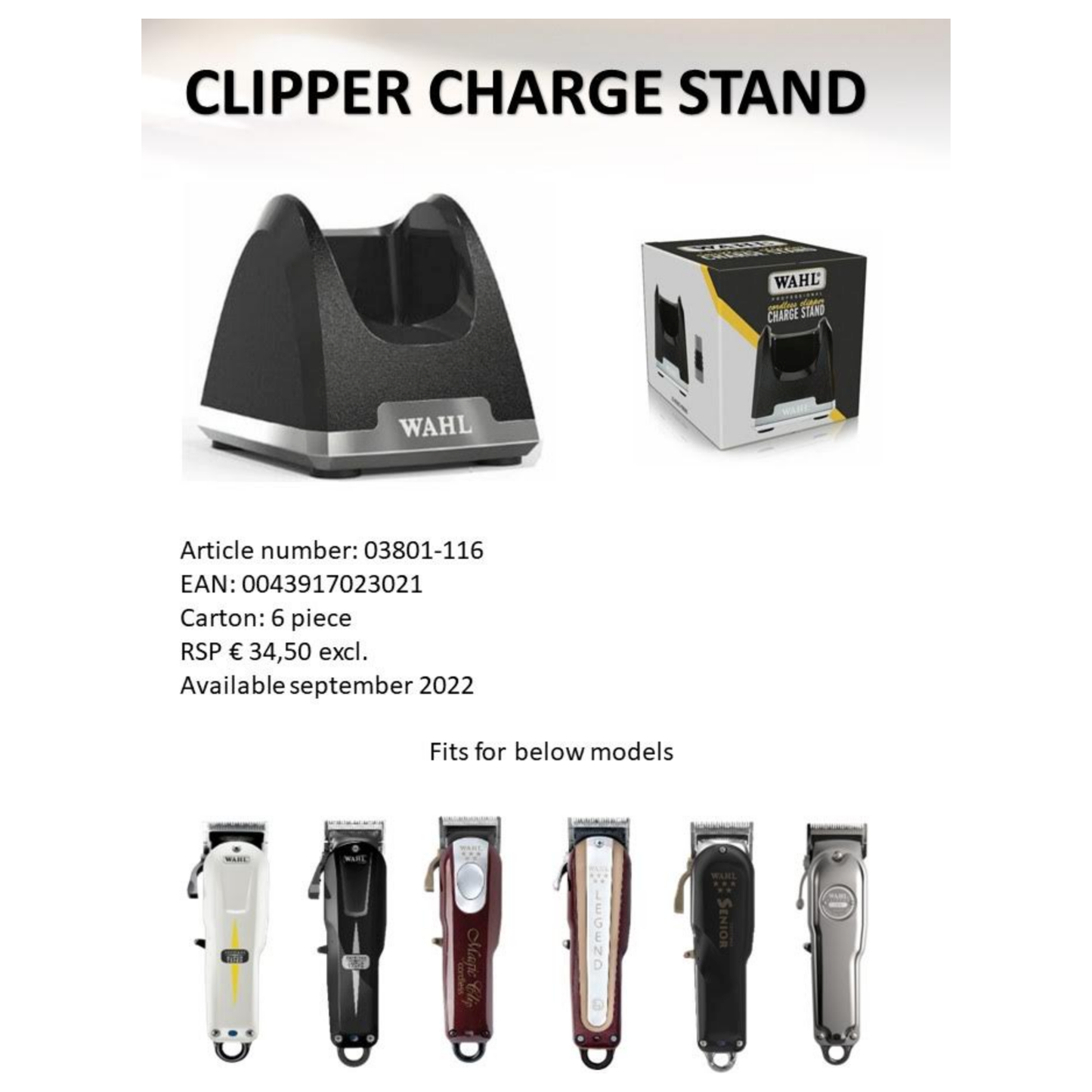 Wahl snoerloze tondeuse oplaadstandaard