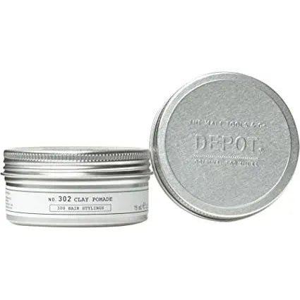 DEPOT Nr. 302 Clay Pomade 75 ml - 3er Pack