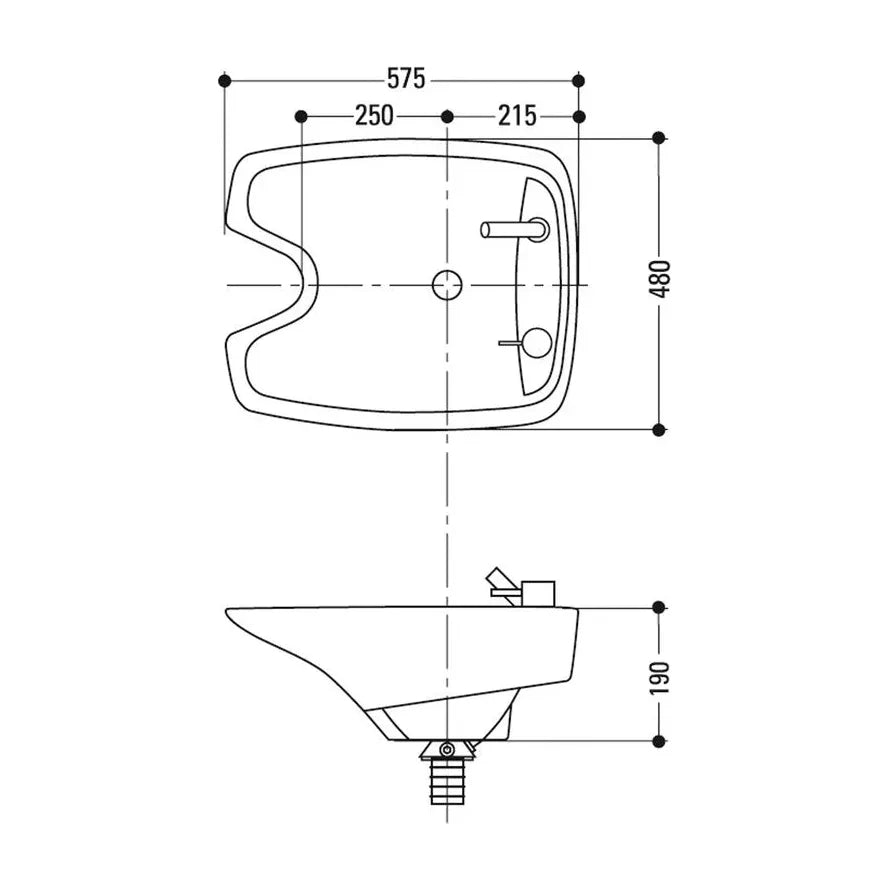 Jobst Contura Mono Zwenkarmwastafel (360°)