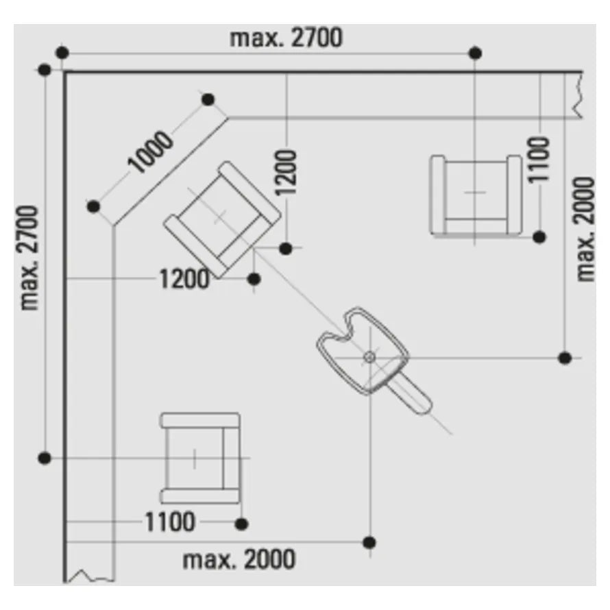 Jobst Contura Swing Plus Zwenkarmwastafel (360°)