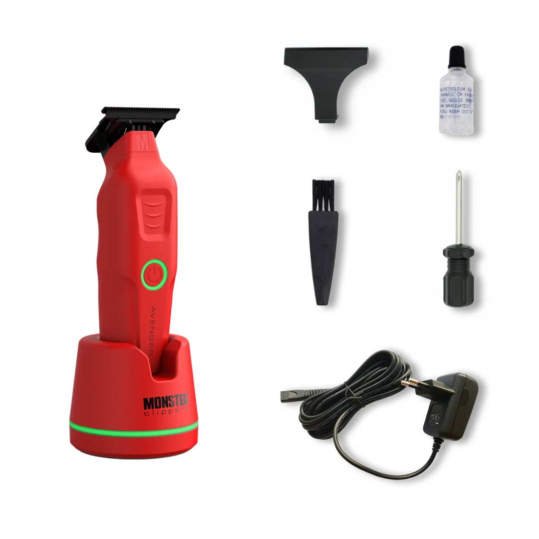 Monster Clippers Avenger Hair Clipper + Avenger Trimmer Set Red