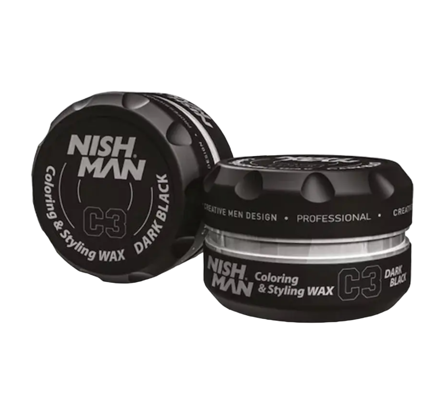 Nish Man Styling Wax Dark Black