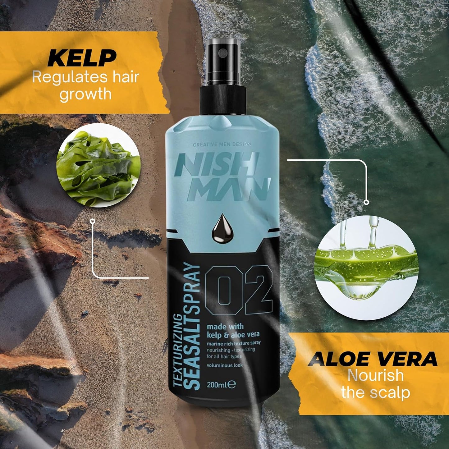 Nish Man Seasalt Spray 200ml
