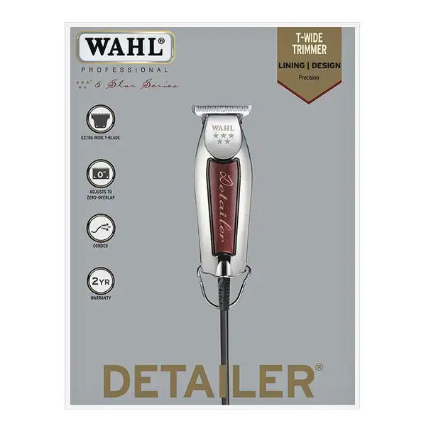 Wahl Detailer 5-Star T-Wide 40,6 mm Chrom/Rot