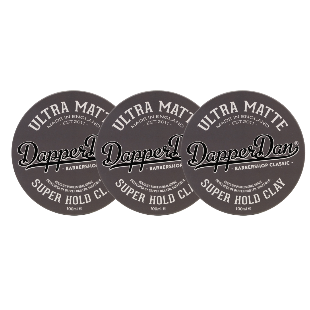 Dapper Dan Ultra Matte Super Hold Clay 100ml - 3 STÜCK