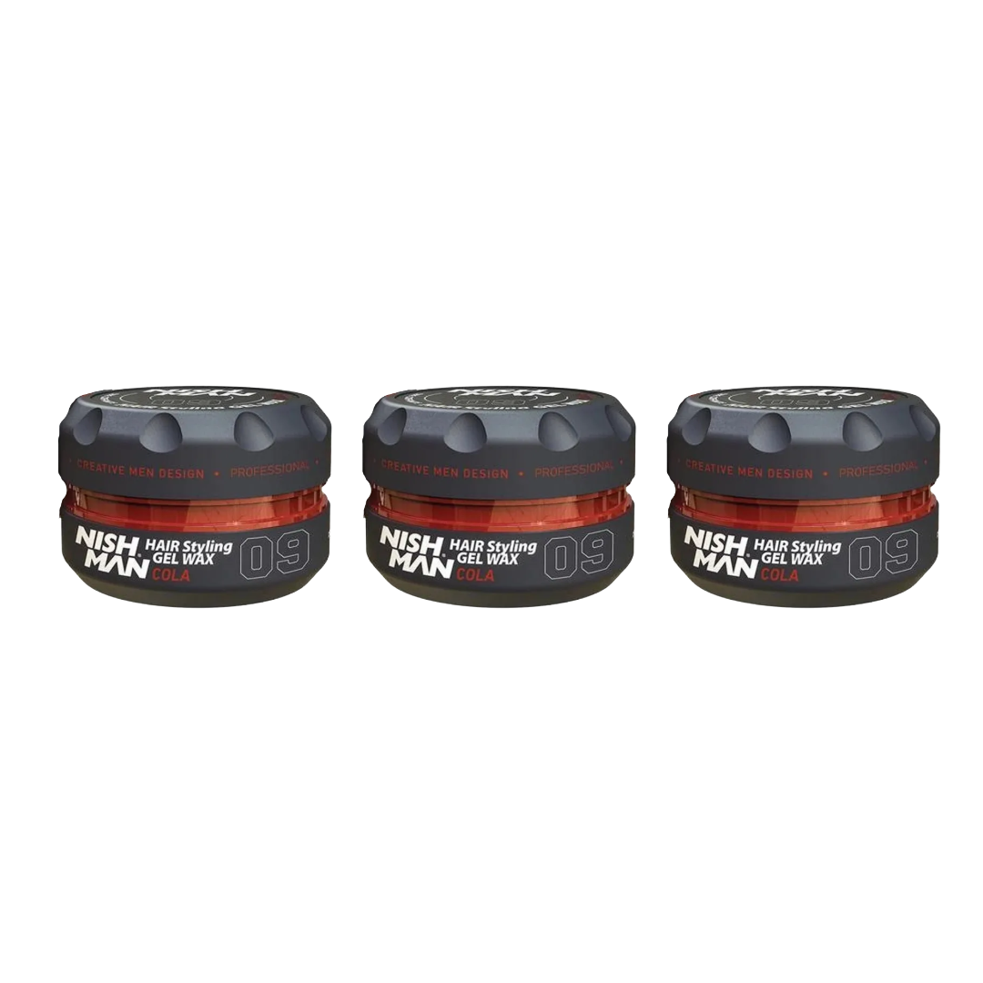 Nish Man Gel Wax 09 Cola 150ml - 3 Stuks