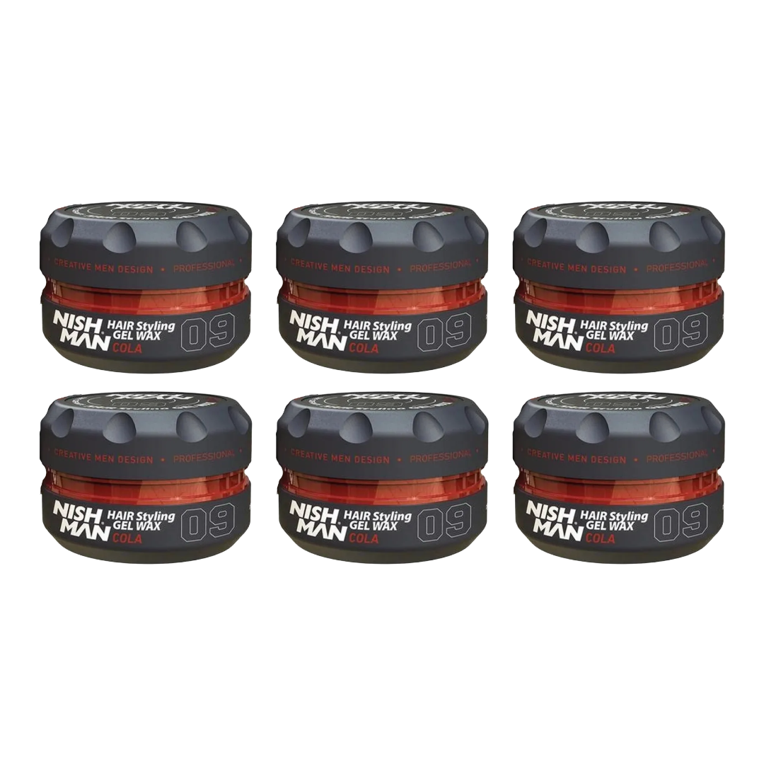 Nish Man Gel Wax 09 Cola 150ml - 6 Stuks