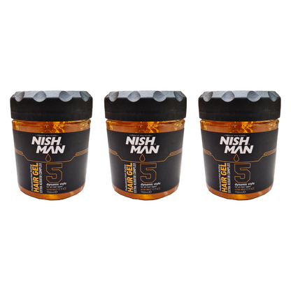 Nish Man Haargel Extra Keratine Complex 750ML - 3 Stuks