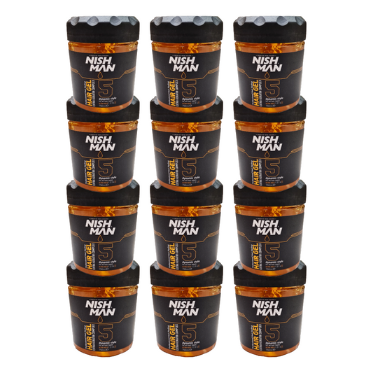 Nish Man Hair Gel Extra Keratin Complex 750ML - 12 Pieces
