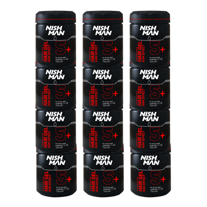 Nish Man Nish Man Haargel Gum Effect 5+ 750ML - 12 Stuks
