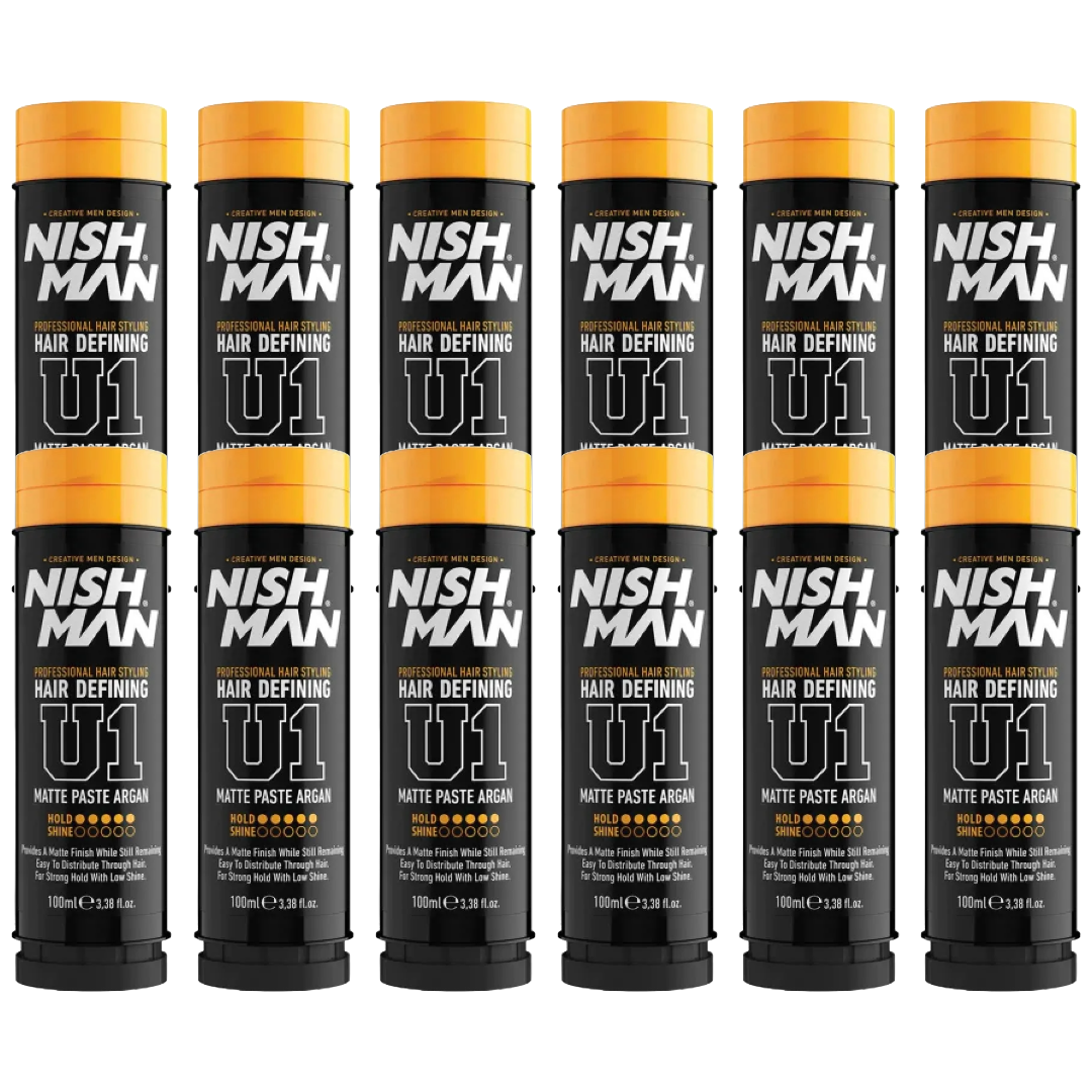 Nish Man Hair Defining Matte Paste Argan 100ml - 12 PCS