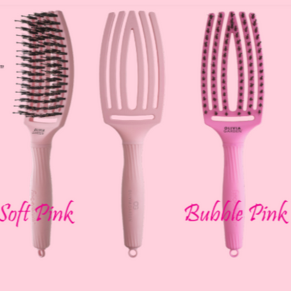 Olivia Garden Fingerbrush Pink Think Feel your boobs- BUBBLE PINK