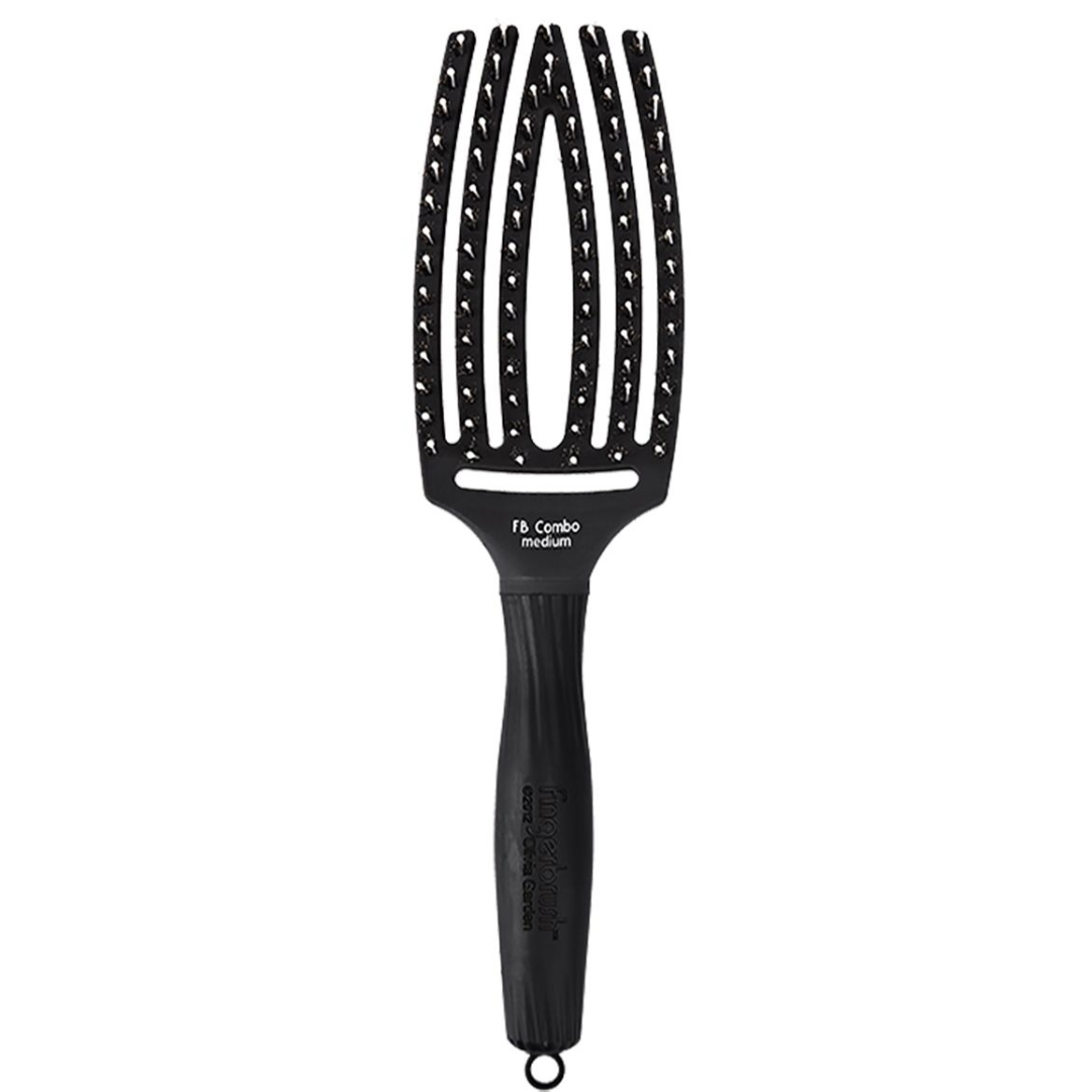 Olivia Garden Fingerbürste Schwarz Combo Medium