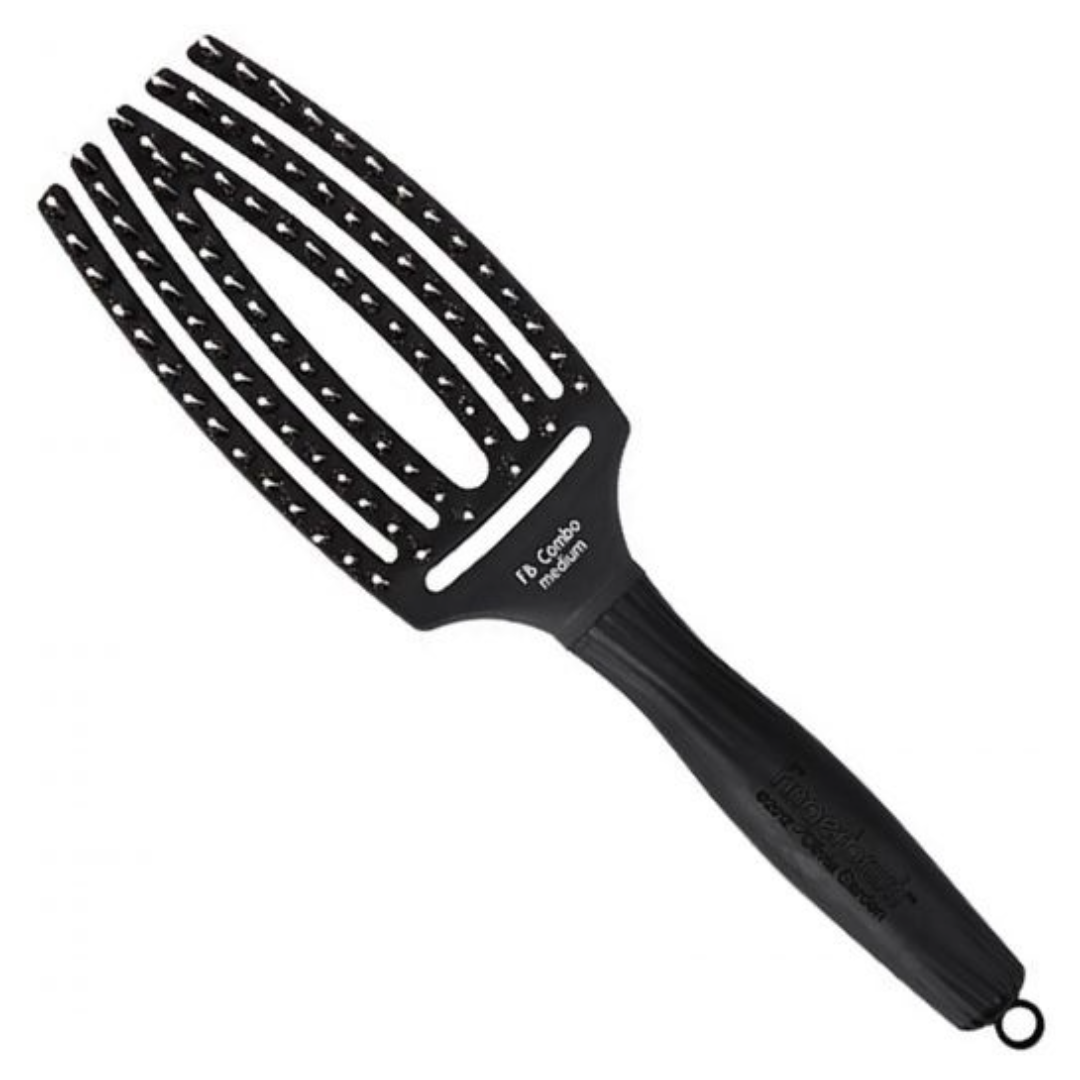 Olivia Garden Fingerbürste Schwarz Combo Medium