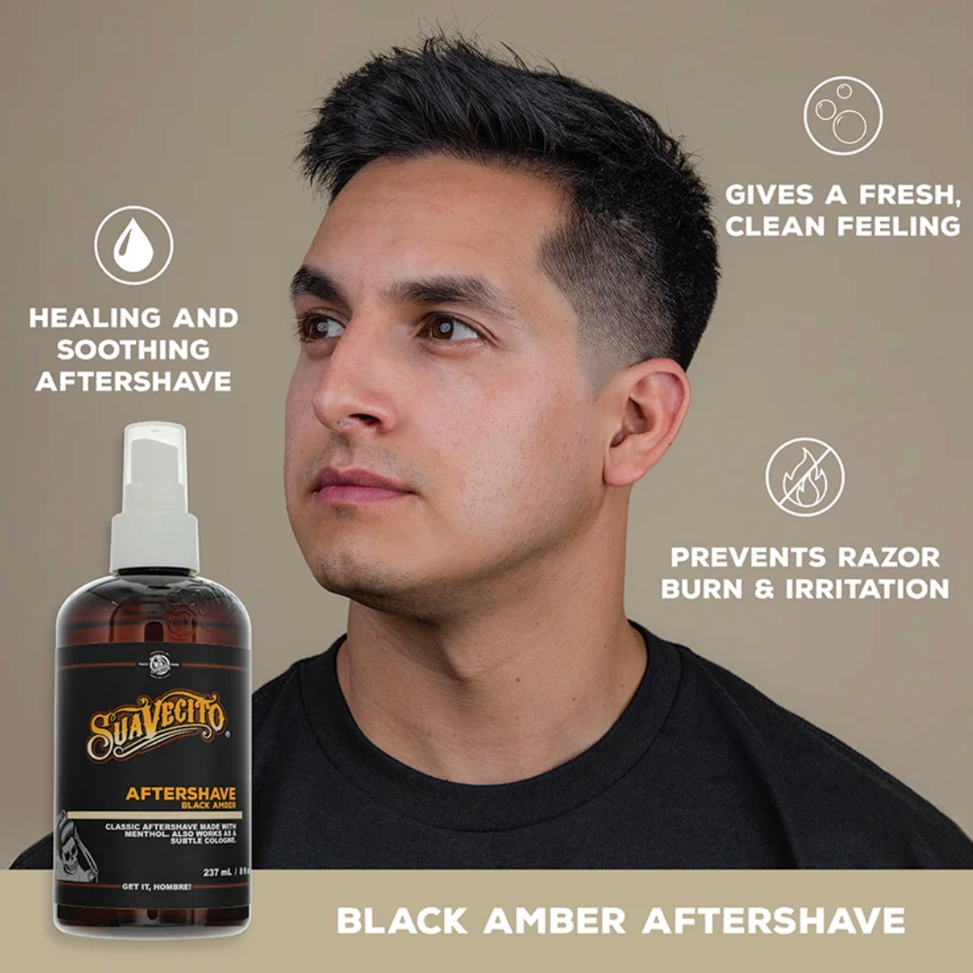 Suavecito Aftershave Schwarzer Bernstein 237ml