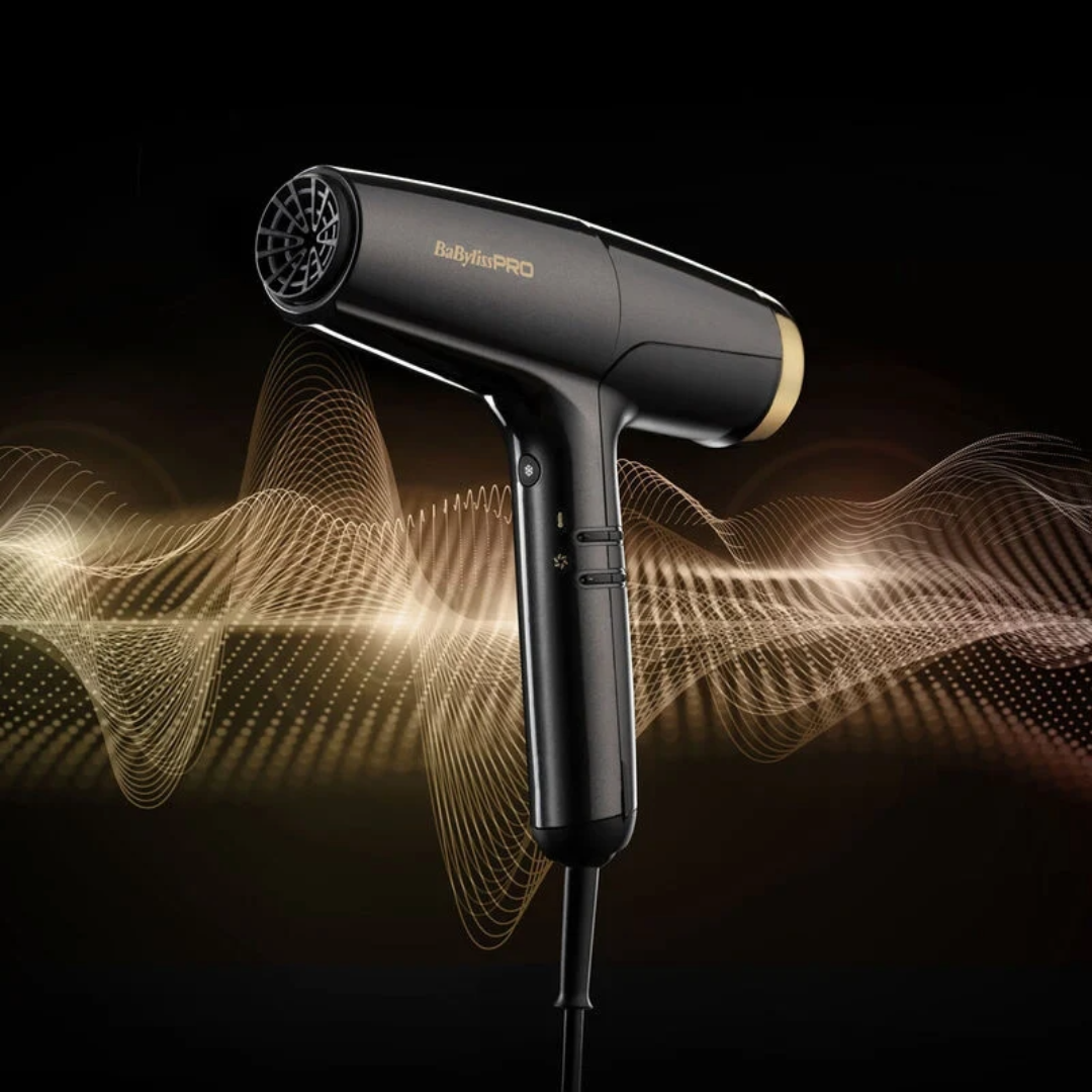 Babyliss Pro FALCO Advanced Professioneller digitaler Haartrockner, Schwarz/Gold
