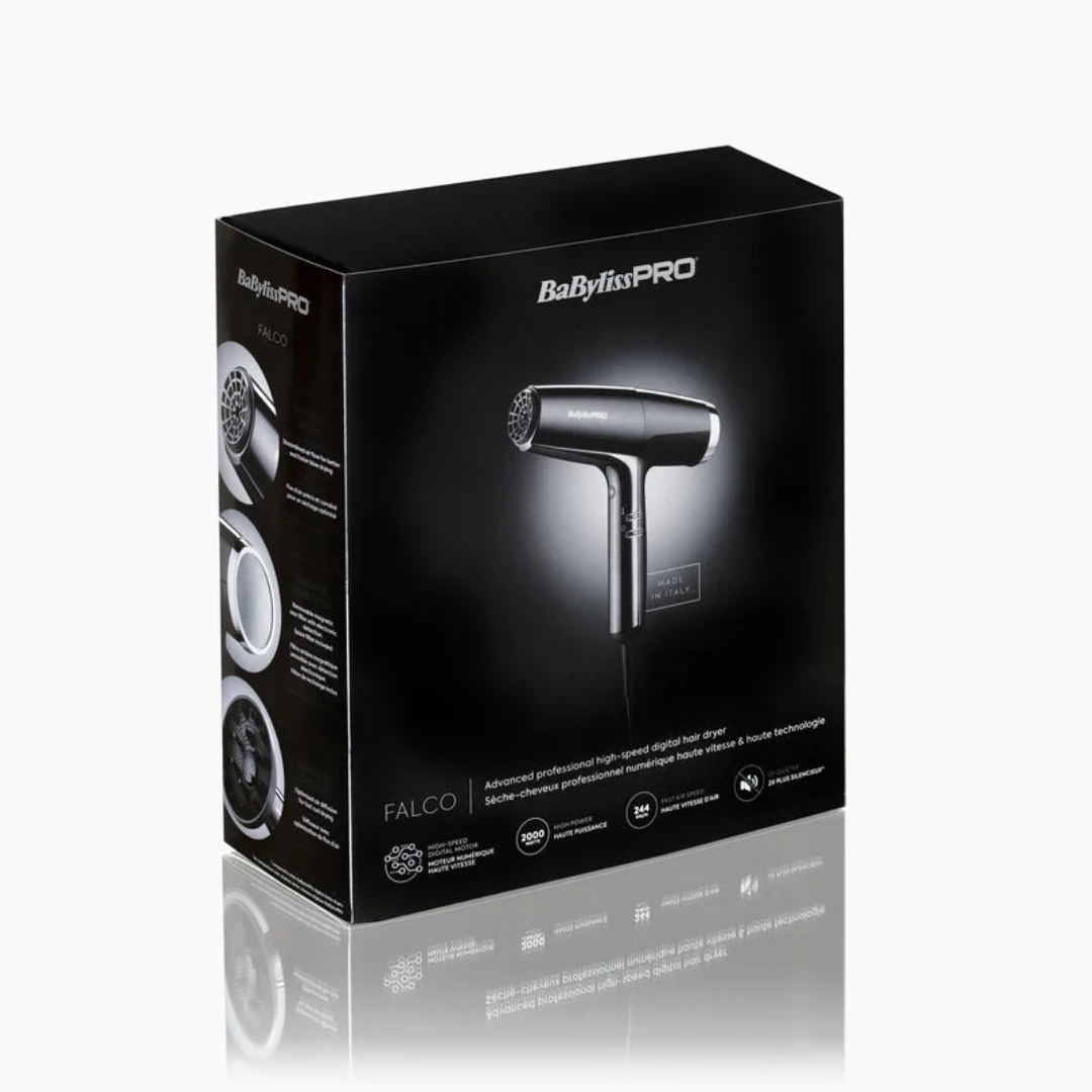 Babyliss Pro FALCO Advanced professional digital hair dryer Black/Silver