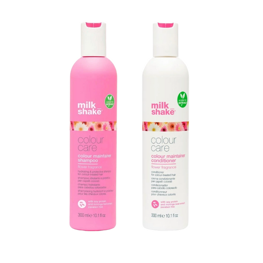 Milkshake Blumenduft Farbpflegeset Shampoo 300ml + Spülung 300ml
